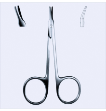  Ножиці для рогівки Aebli, вигнуті ліворуч, 9 см