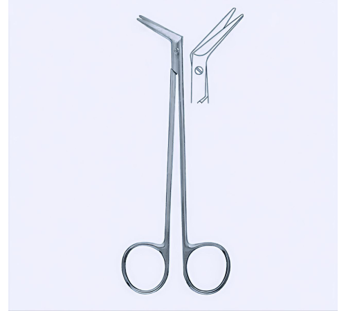 Ножиці судинні DeBakey, 45°, 16 cm (см), тупі