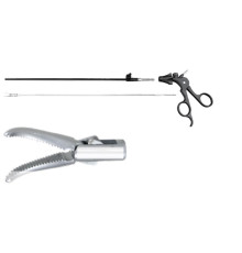 Дисекційні щипці, вигнуті, Ø5мм, l=330мм