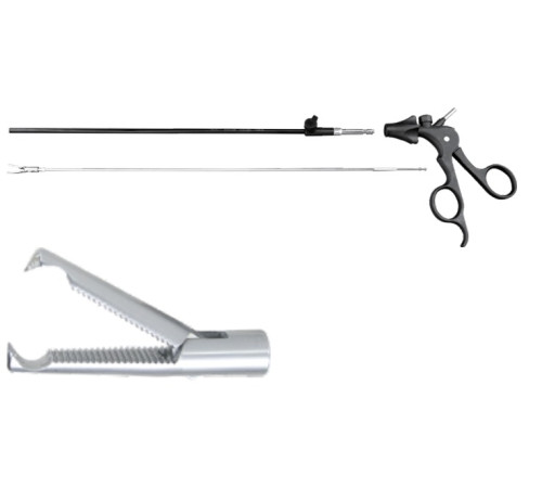 Лапароскопічні захоплюючі щипці Rat Tooth (1+2), Ø5мм, l=330мм
