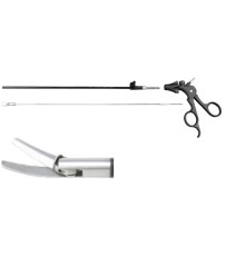 Лапароскопічні ножиці вигнуті, рухома бранша, Ø5мм, l=330мм