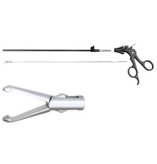 Лапароскопічні порожнисті горизонтальні  щипці, середні, Ø5мм, l=330мм