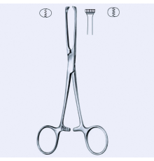 Щипці тканинні Allis, 4x5 зубців, 15 см