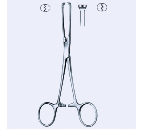 Щипці тканинні Allis, 4x5 зубців, 15 см