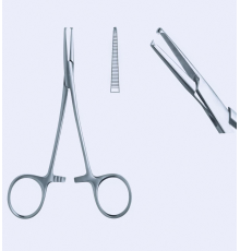 Щипці гемостатичні Crile, прямі, 1x2 зубців, 14 cm (см), 5 1/2"