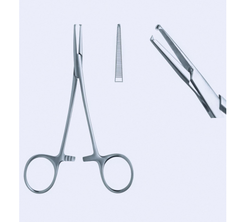 Щипці гемостатичні Crile, прямі, 1x2 зубців, 14 cm (см), 5 1/2"