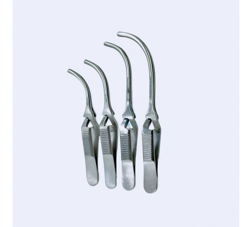 Атравматичний затискач типу Bulldog DeBakey, вигнутий 7,5 см