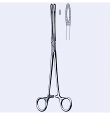 Затискач для спонжів Foerster, прямий, вузький, 25 cm (см), 10"