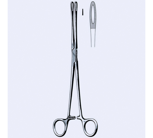 Затискач для спонжів Foerster, прямий, вузький, 25 cm (см), 10"