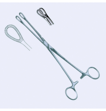 Затискач для спонжів Foerster, прямий, зубчастий 18 см