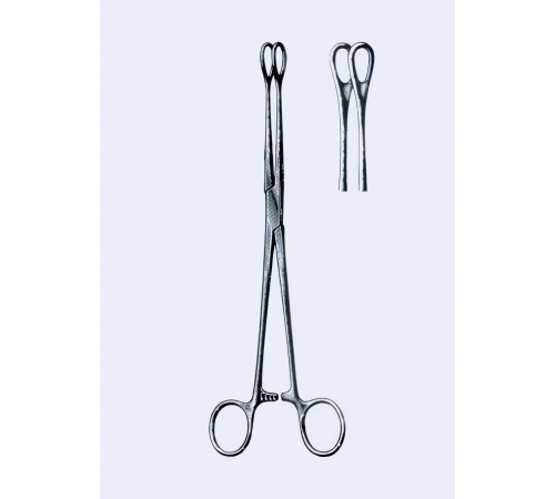 Затискач для спонжів Foerster, прямий, гладкий 18 см