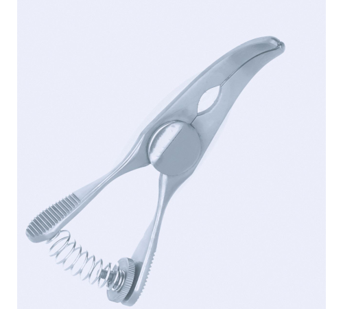 Атравматичний затискач типу Bulldog Glover, вигнутий 5 см