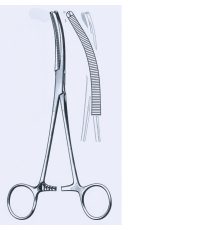 Щипці кровоспинні Toennis, вигнуті, 1x2 зубця 21 см