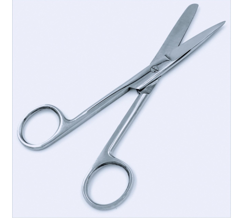 Ножиці операційні, прямі, г/тп, 10,5 cm (см), 4"