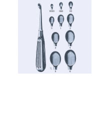 Кюретка кісткова Volkmann, 17 cm (см), 6 3/4", тип 0000