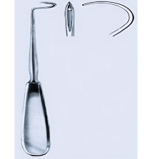 Голка лігатурна Deschamps, гостра, ліва, 21см