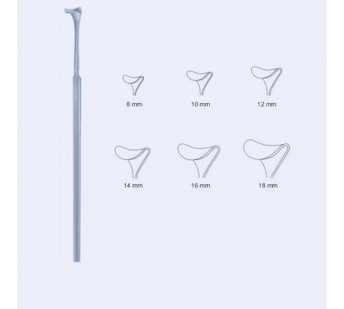 Ретрактор Cushing, 20 cm (см), 8", 8 mm (мм)