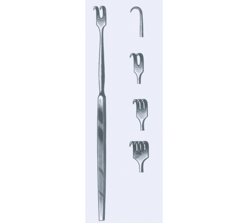 Ретрактор, 16 cm (см), 6 1/4", 1 гострий зубець 