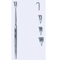 Ретрактор, 16 cm (см), 6 1/4", 1 зубець, тупий 