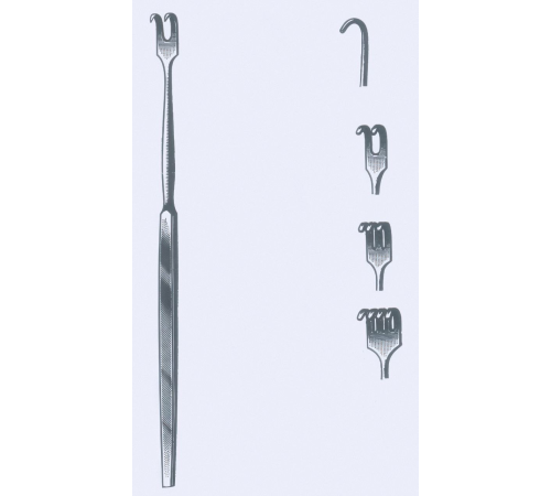 Ретрактор, 16 cm (см), 6 1/4", 1 зубець, тупий 