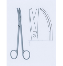 Ножиці назальні Joseph для пластичної хірургії, вигнуті, 14 см