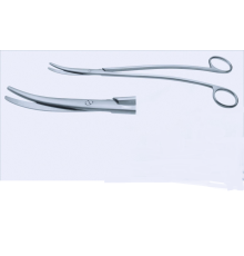 Ножиці Metzenbaum-Fino, S-образно вигнуті, тупокінцеві 18 см