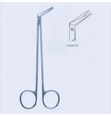 Ножиці судинні DeBakey, 60°, 16 cm (см), 6 1/4", тупі