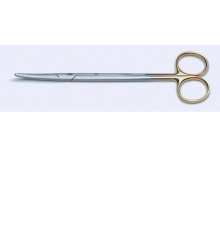 Ножиці Metzenbaum-Fino, вигнуті, тупокінцеві 15 см, карбід вольфраму 15 см