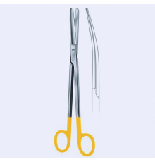 Ножиці Sims, вигнуті, тупокінцеві 20 см, карбід вольфраму